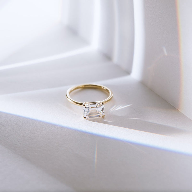 East-West Pixie Engagement Ring
