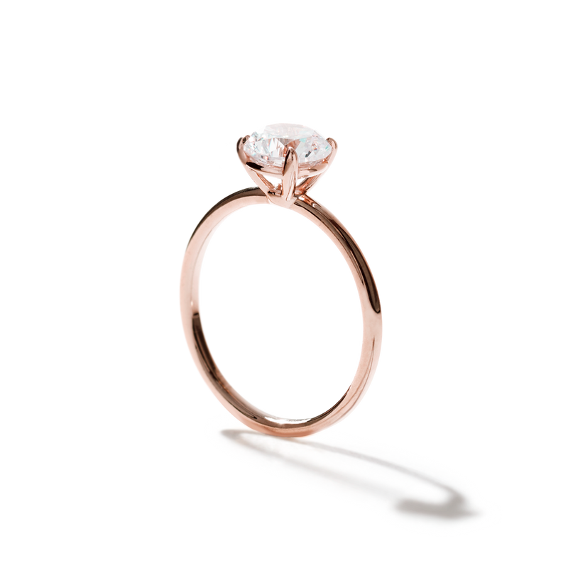 18K Rose Gold Round