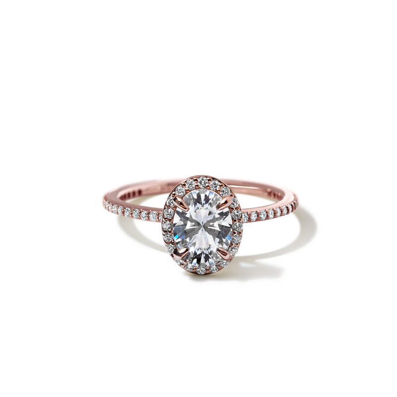 18K Rose Gold Oval