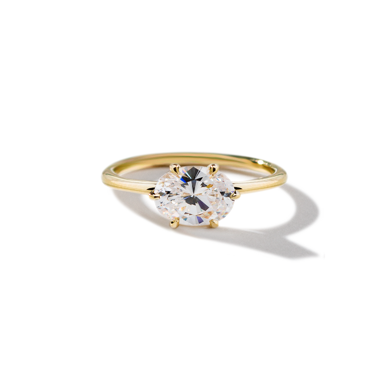 East-West Pixie Engagement Ring